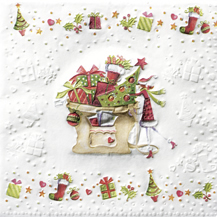 16 Servietten - 33 x 33 cm Moments - geprägt,   geprägte Servietten,  Weihnachten,  lunchservietten