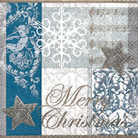 20 Servietten - 40 x 40 cm Merry Christmas ornament, dinnerservietten