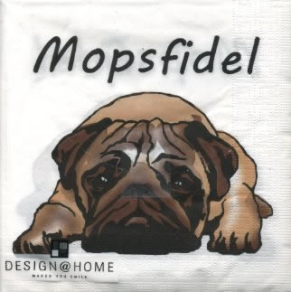 20 Servietten - 33 x 33 cm ,  Sonstiges - Schriften,  Tiere - Hunde,  Everyday,  lunchservietten