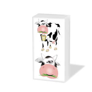 10 bedruckte Taschentücher ,  Tiere,  Everyday,  bedruckte papiertaschentücher,  Kühe