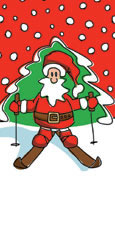 10 bedruckte Taschentücher ,  Sport,  Winter,  bedruckte papiertaschentücher,  Weihnachtsmann
