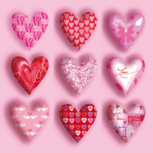 20 Servietten - 33 x 33 cm ,  Sonstiges - Muster,  Sonstiges -  Sonstiges,  Ereignisse - Liebe,  Everyday,  lunchservietten,  Herzen