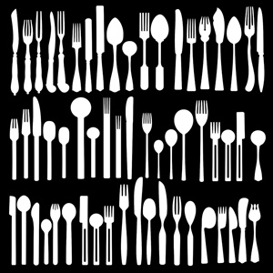 20 Servietten - 33 x 33 cm ,  Ereignisse - Feier,  Everyday,  lunchservietten,  Messer,  Gabeln,  Löffel,  Besteck