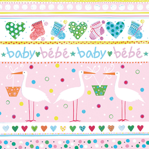 20 Servietten - 33 x 33 cm ,  Sonstiges - Schriften,  Tiere,  Ereignisse - Geburt,  Everyday,  lunchservietten,  Störche
