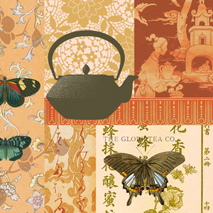 20 Servietten - 25 x 25 cm , Getränke Kaffee / Tee,  Tiere - Schmetterlinge,  Regionen - Asien,  Blumen -  Sonstige,  Sommer,  cocktail servietten