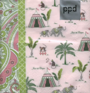 20 Servietten - 25 x 25 cm ,  Menschen - Personen,  Tiere - Elefanten,  Regionen - Afrika,  Sommer,  cocktail servietten