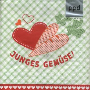 20 Servietten - 33 x 33 cm , Sonstiges - Schriften,  Gemüse -  Sonstiges,  Sonstiges - Muster,  Ereignisse - Liebe,  Everyday,  lunchservietten