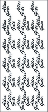 1 Stickers - 10 x 23 cm Alles Gute - silber, Art - Stickers normal,  Farbe - silber,  Ereignisse - Feier,  Jahreszeit - Everyday,  Alles Gute in silber
