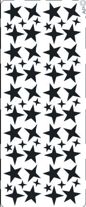 1 Stickers - 10 x 23 cm  - rot / hologramm, Art - Stickers normal,  Farbe - hologramm,  Art - Stickers normal,  Jahreszeit - Weihnachten,  Sterne