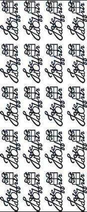 1 Stickers - 10 x 23 cm franz. - silber, Art - Stickers normal,  Farbe - silber,  Geschenke