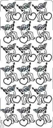 1 Stickers - 10 x 23 cm  - gold, Art - Stickers normal,  Motiv - Liebe,  Farbe - gold,  Amor