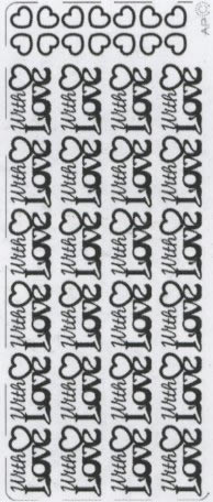 1 Stickers - 10 x 23 cm english - gold, Schriften - englisch,  Motiv - Liebe,  Farbe - gold