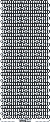 1 Stickers - 10 x 23 cm  - silber, Art - Stickers normal,  Motiv - Herzen,  Farbe - silber,  Jahreszeit - Everyday