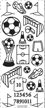 1 Stickers - 10 x 23 cm  - schwarz,  Motiv - Sport,  Farbe - schwarz,  Jahreszeit - Sommer