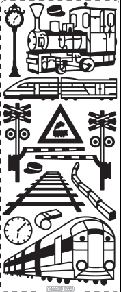 1 Stickers - 10 x 23 cm  - silber,  Motiv - Verkehr,  Farbe - silber
