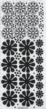 1 Stickers - 10 x 23 cm  - hell - blau, Motiv - Blumen,  Farbe - blau,  Art - Stickers normal,  Jahreszeit - Everyday,  Hell Blau