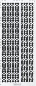 1 Stickers - 10 x 23 cm  - silber, Motiv - Herzen,  Farbe - silber,  Art - Stickers normal,  Jahreszeit - Everyday,  Linien,  Ketten,  Ränder