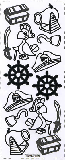 1 Stickers - 10 x 23 cm  - silber,  Muster - Figuren,  Farbe - silber