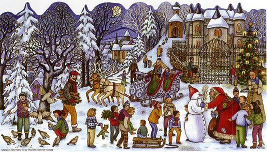 Advent Calaendars 35,5 x 26,5 cm - folded,  children,  Winters,  Advent Calendars,  Christmas,  Advent Calaendars