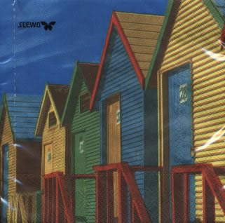 20 Servietten - 33 x 33 cm Bungalows F,  Sonstiges -  Sonstiges,  Sommer,  lunchservietten,  Häuser