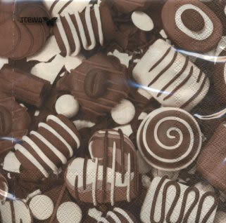 20 Servilletas - 33 x 33 cm Pralinato F,  Las comidas - otro,  Las comidas - los dulces,  Las comidas - los chocolates / el chocolate,  Todos los días,  comida servilletas