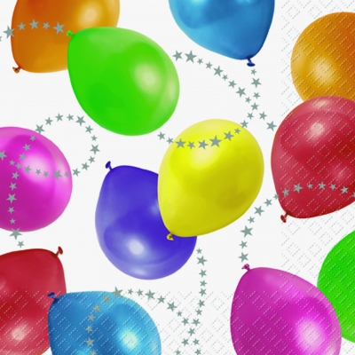 20 Servietten - 33 x 33 cm Pitt,  Ereignisse -  Sonstige,  Everyday,  lunchservietten,  Luftballons