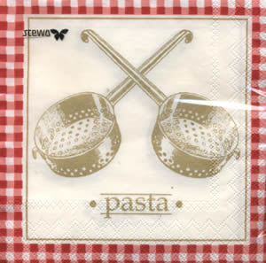 20 Servietten - 33 x 33 cm Salvatore,  Essen - Pasta,  Everyday,  lunchservietten,  Siebe