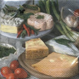 20 Servietten - 25 x 25 cm Erno, Gemüse - Tomaten,  Pflanzen - Küchenkräuter,  Essen - Käse,  Gemüse -  Sonstiges,  Everyday,  cocktail servietten