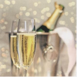 20 Servietten - 33 x 33 cm S4280A. Soirée,  Getränke - Wein / Sekt,  Ereignisse - Feier,  Everyday,  lunchservietten