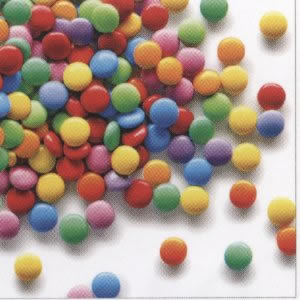 20 Servietten - 33 x 33 cm S4292A. Lou,  Sonstiges -  Sonstiges,  Essen - Süßigkeiten,  Ereignisse -  Sonstige,  Everyday,  lunchservietten,  Smarties