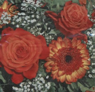 20 Servietten - 25 x 25 cm ,  Blumen -  Sonstige,  Blumen - Rosen,  Blumen,  Sommer,  cocktail servietten