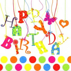 20 Servietten - 25 x 25 cm Birthday,  Sonstiges - Schriften,  Ereignisse - Geburtstag,  Everyday,  cocktail servietten