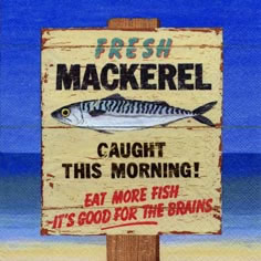 20 Servietten - 33 x 33 cm Fresh Mackerel,  Sonstiges - Schriften,  Tiere - Fische,  Essen - Fisch,  Sommer,  lunchservietten