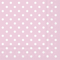 Servilletas 25x25 cm - Pastel Dots Rose 