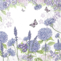 Napkins 25x25 cm - Purple Wildflowers 
