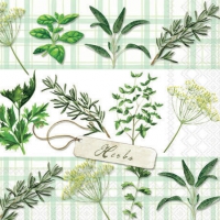 Serviettes 25x25 cm - Herbs 