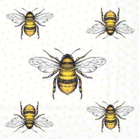 Napkins 25x25 cm - Flying bees