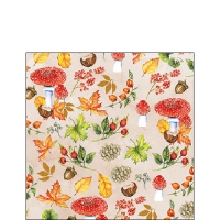 Serviettes 25x25 cm - Autumn Pattern 
