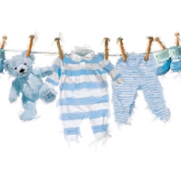 Serviettes 25x25 cm - Baby Boy Clothes 