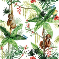 餐巾25x25厘米 - Orangutan White