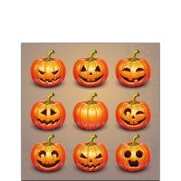 Napkins 25x25 cm - Halloween pumpkins