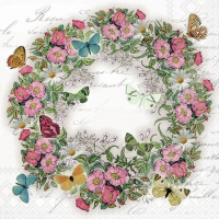 餐巾25x25厘米 - Wreath Of Flowers 