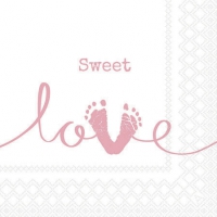 Serviettes 25x25 cm - Sweet Love Girl 