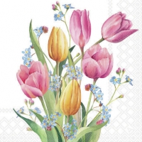 Servetten 25x25 cm - Tulips Bouquet 