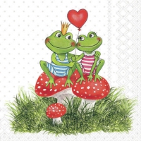 Serviettes 25x25 cm - Frogs in love 