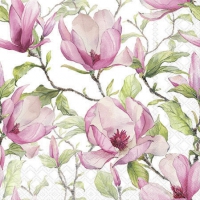 Serviettes 25x25 cm - Blooming magnolia 