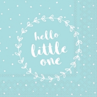 餐巾25x25厘米 - Hello little one blue 