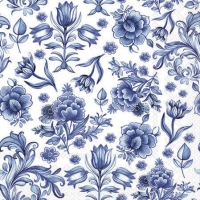 Servietten 25x25 cm - Delft Blue flowers 