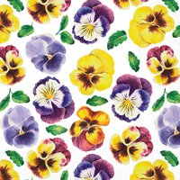 Napkins 25x25 cm - Lots of pansies