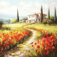 Napkins 25x25 cm - Tuscan house